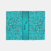 Persoonlijke naam turquoise field hockey fleece deken (Voorkant (Horizontaal))