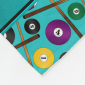 Persoonlijke naam turquoise kleurig poolpatroon fleece deken (Hoek)