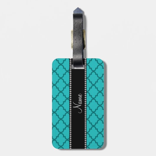 Persoonlijke naam Turquoise moroccan Bagagelabel (Achterkant verticaal)
