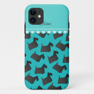 Persoonlijke naam turquoise scottish shiers iPhone 11 hoesje