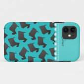 Persoonlijke naam turquoise scottish shiers Case-Mate iPhone case (Achterkant (horizontaal))