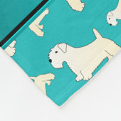 Persoonlijke naam turquoise Sealyham Terrier dogs Fleece Deken (Hoek)