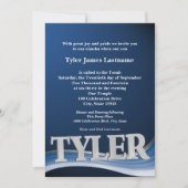 Persoonlijke naam Tyler Bar Mitswa Kaart (Voorkant)