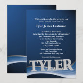 Persoonlijke naam Tyler Bar Mitswa Kaart (Voorkant / Achterkant)