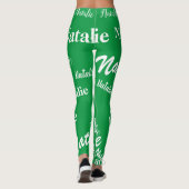 Persoonlijke naam Typografie Lettertype Kelly Gree Leggings (Achterkant)