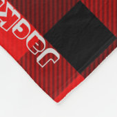 Persoonlijke naam Typografie Red Buffalo Pset Fleece Deken (Hoek)