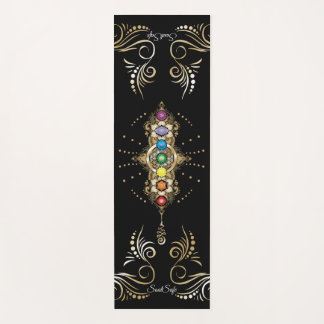 Persoonlijke naam Uitgelijnd Gold Chakra Yogamat