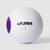 Persoonlijke naam unicorn paarse glitter golfballen (Logo)