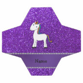 Persoonlijke naam unicorn paarse glitter voetbal (Enkel)