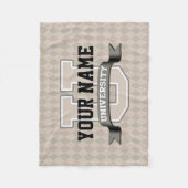 Persoonlijke naam Universiteit Cool Funny College Fleece Deken (Voorkant)