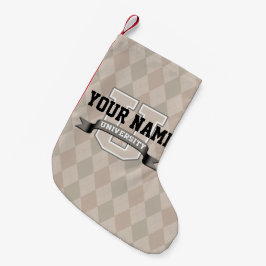 Persoonlijke naam Universiteit Cool Funny College Kleine Kerstsok