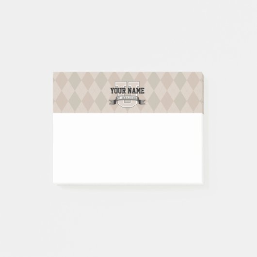 Persoonlijke naam Universiteit Cool Funny College Post-it® Notes (Voorkant)