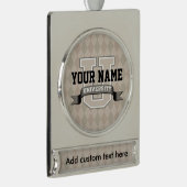 Persoonlijke naam Universiteit Cool Funny College Verzilverd Banner Ornament (Rechts)