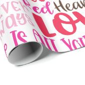 Persoonlijke naam Valentijnsdag roze rood harten Cadeaupapier (Rol Hoek)