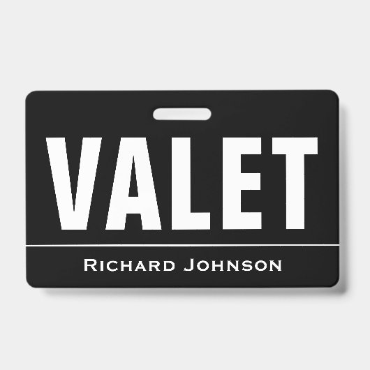 Persoonlijke naam valet badge (Voorzijde)