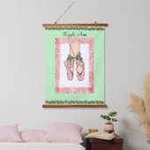 Persoonlijke naam van Ballerina Girl Hangend Wandkleed (Slaapkamer)