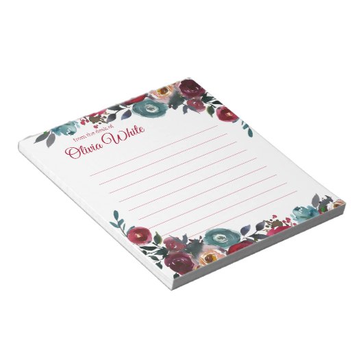 Persoonlijke naam | Van de bureau van de blocnote (Schuin)