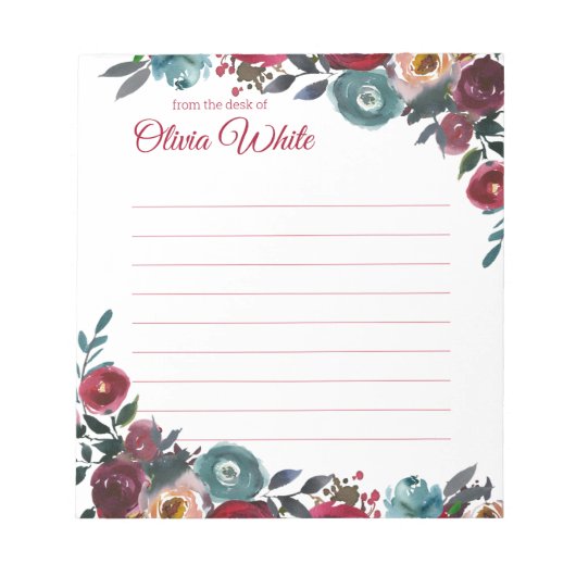 Persoonlijke naam | Van de bureau van de blocnote (Voorkant)