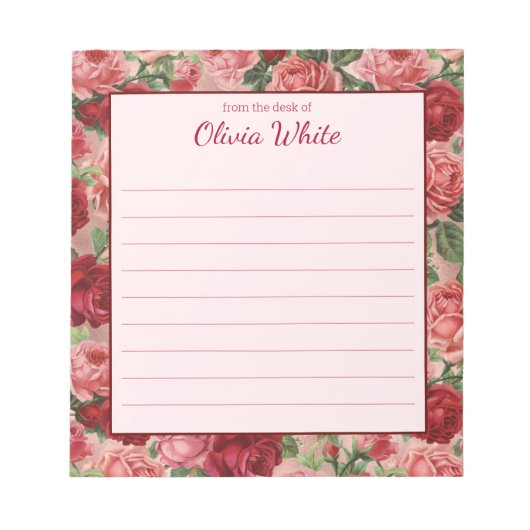 Persoonlijke naam | Van de bureau van de blocnote (Voorkant)