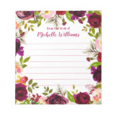 Persoonlijke naam | Van de bureau van de blocnote (Voorkant)