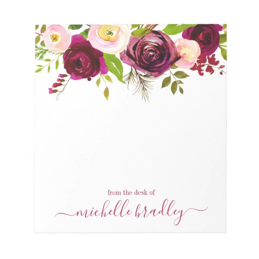 Persoonlijke naam | Van de bureau van de blocnote (Voorkant)