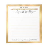 Persoonlijke naam | Van de bureau van de blocnote (Voorkant)