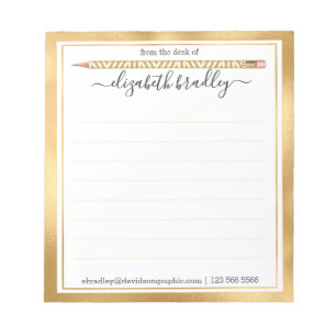 Persoonlijke naam   Van de bureau van de blocnote