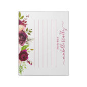 Persoonlijke naam | Van de bureau van de blocnote (Linkerzijde)