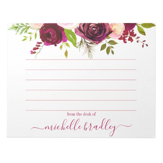 Persoonlijke naam | Van de bureau van de blocnote (Voorkant)