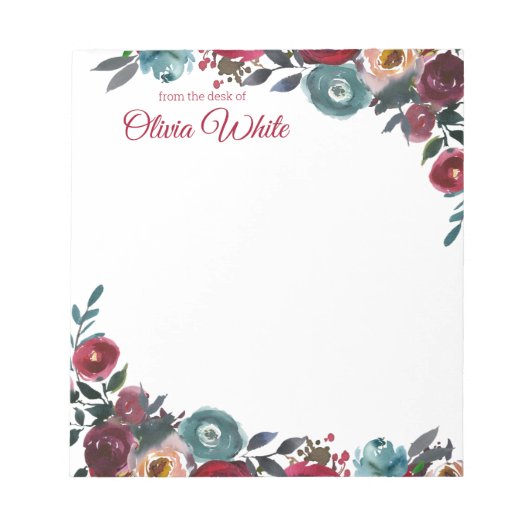 Persoonlijke naam | Van de bureau van de blocnote (Voorkant)