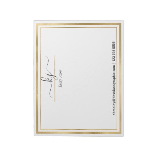 Persoonlijke naam | Van de bureau van de blocnote (Linkerzijde)