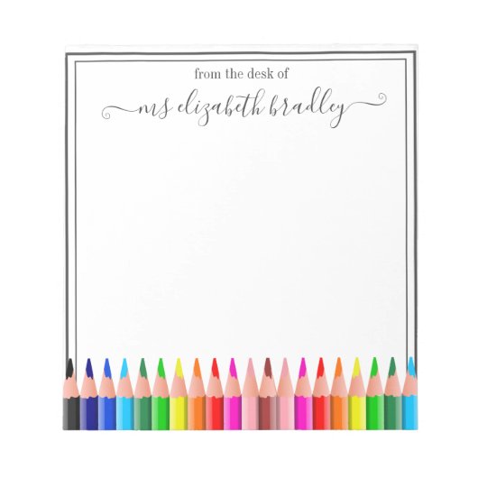 Persoonlijke naam | Van de bureau van de blocnote (Voorkant)