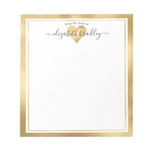 Persoonlijke naam | Van de bureau van de blocnote (Voorkant)