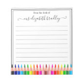 Persoonlijke naam | Van de bureau van de blocnote (Voorkant)