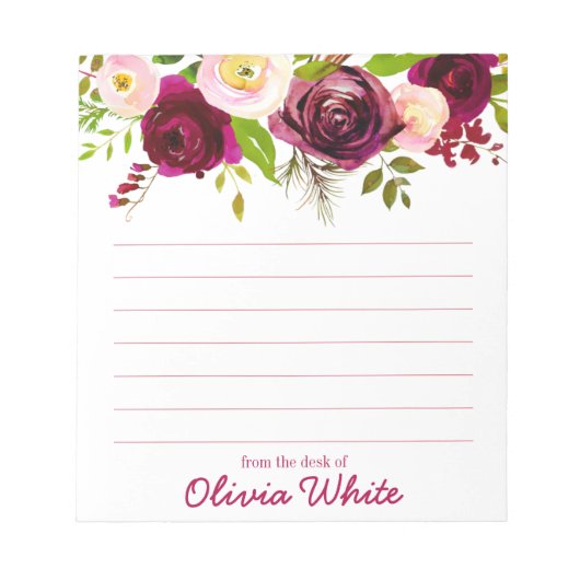 Persoonlijke naam | Van de bureau van de blocnote (Voorkant)