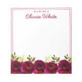 Persoonlijke naam | Van de bureau van de blocnote (Voorkant)