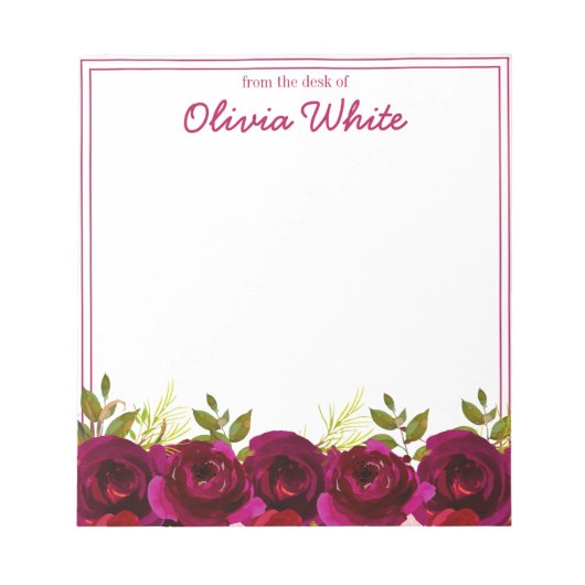 Persoonlijke naam | Van de bureau van de blocnote (Voorkant)