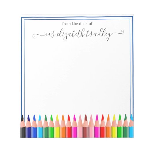 Persoonlijke naam | Van de bureau van de blocnote (Voorkant)