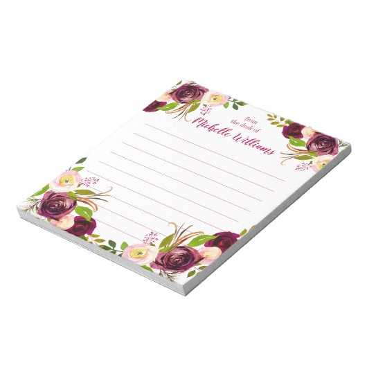 Persoonlijke naam | Van de bureau van de blocnote (Linkerzijde)