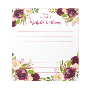 Persoonlijke naam   Van de bureau van de blocnote