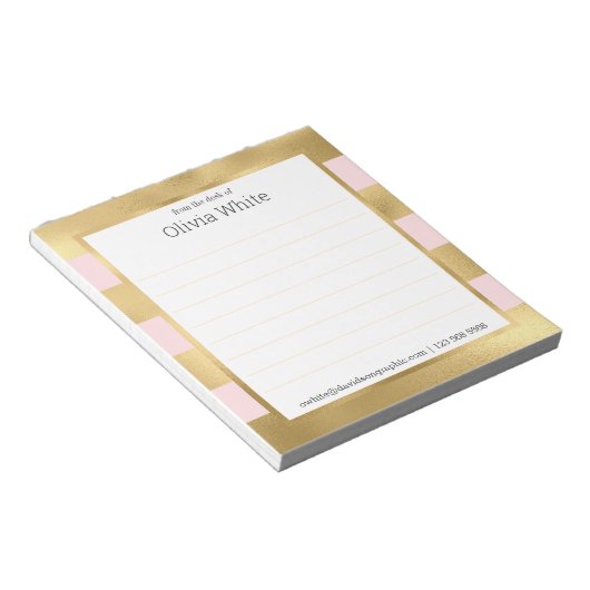 Persoonlijke naam | Van de bureau van de blocnote (Schuin)