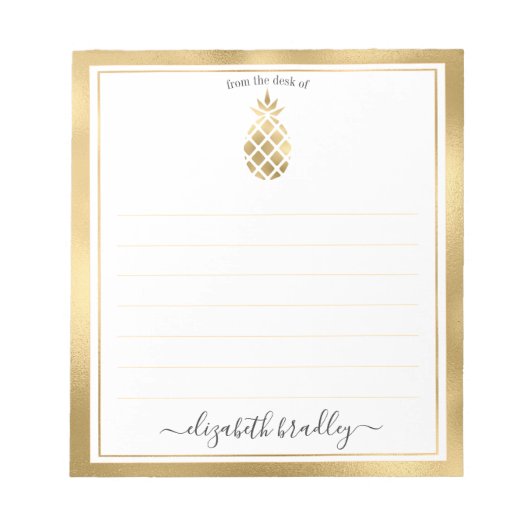 Persoonlijke naam | Van de bureau van de blocnote (Voorkant)