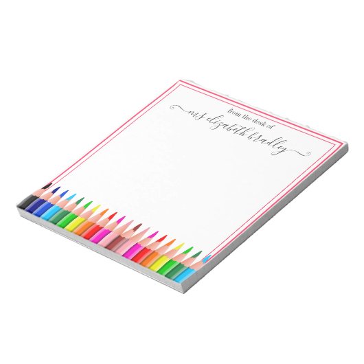 Persoonlijke naam | Van de bureau van de blocnote (Linkerzijde)