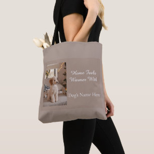 Persoonlijke naam van de hond, aangepast cadeau vo tote bag