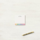 Persoonlijke naam van de leraar Kleurpotloden Post-it® Notes (Op bureau)