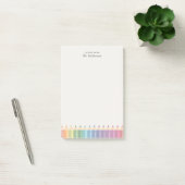 Persoonlijke naam van de leraar Kleurpotloden Post-it® Notes (Kantoor)