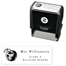 Persoonlijke naam van de leraar zelfinktende stempel