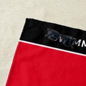 Persoonlijke naam van de zwemmer van het Rode Swim Strandlaken (In situ)