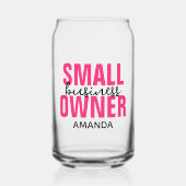 Persoonlijke naam van eigenaar van klein bedrijf blikvorm glas (Voorkant)
