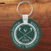 Persoonlijke naam van Emerald Green Golf Club Sleutelhanger (Voorkant)